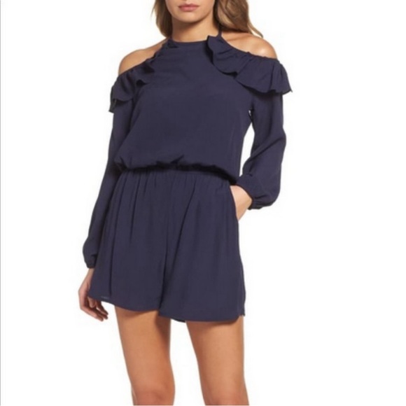 Fraiche by J Pants - NORDSTROM FRAICHE BY J Cold Shoulder long sleeve Romper Size M